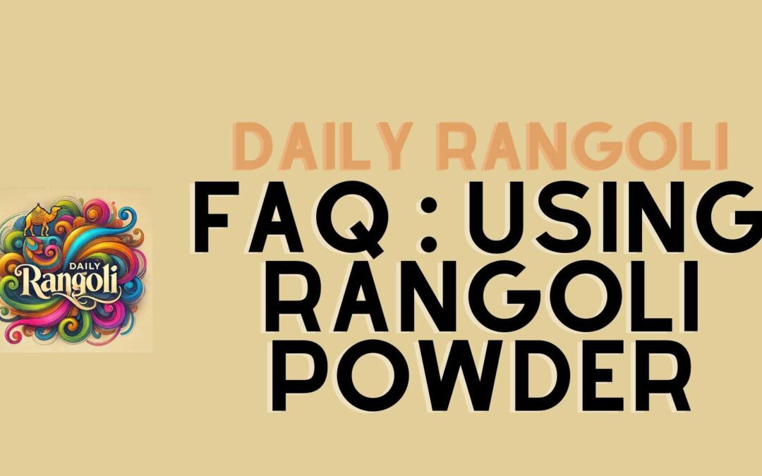 Learn Rangoli : How to use Rangoli Powder?